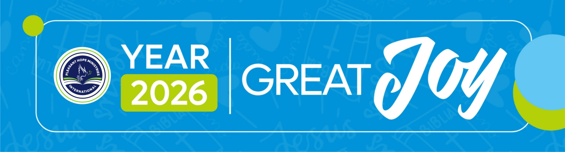 Theme for 2026: GREAT JOY